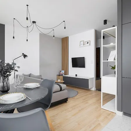 Elegant In Cracow With Balcony, Parking And Desk By Renters Apartment