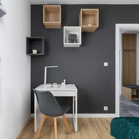 Elegant In Cracow With Balcony, Parking And Desk By Renters Apartment *